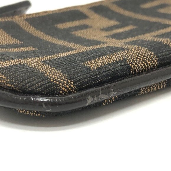 FENDI Zucca coin purse Canvas Brown/SilverHardware - Picture 9 of 10
